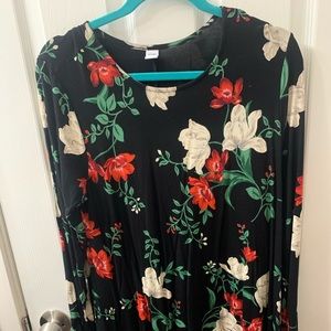 Old navy dress stretch floral size large